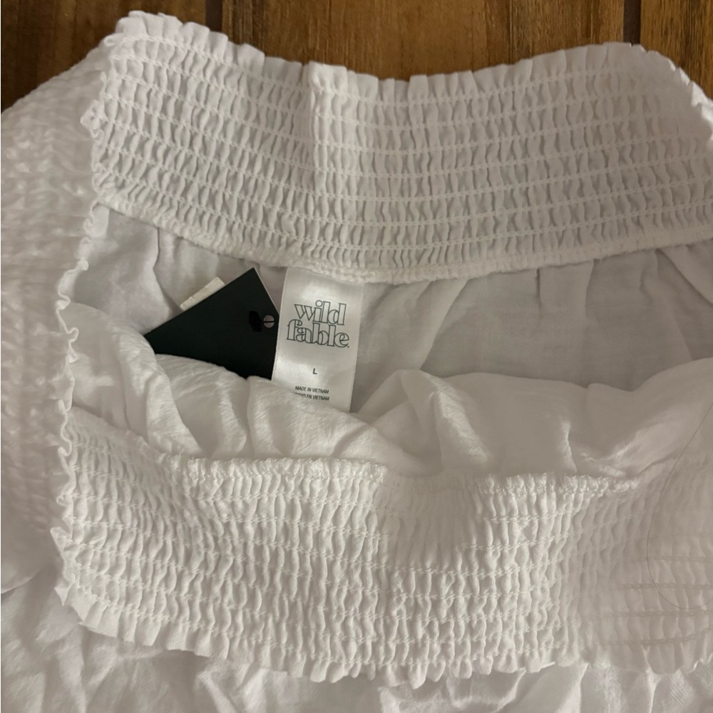 Wild Fable White Ruffled Mini Skirt - Picture 2 of 3